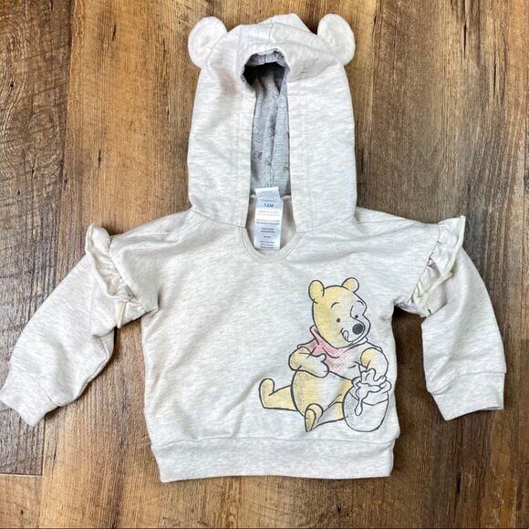 Disney Baby Winnie The Pooh Hooded Fleece Top 12M - Picture 1 of 6